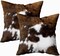 2 Packs Hidden Zippered Pillowcase Christmas Cowhide Accent 20X20Inch,Decorative Throw Custom Cotton Pillow Case Cushion Cover for Home